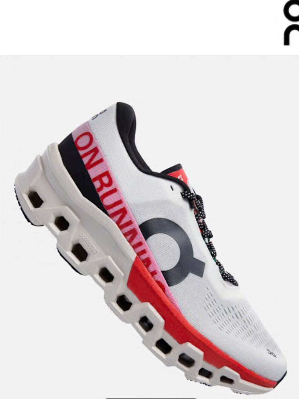 On Cloudmonster 2 Women's Ivory Silver Red Grey Running Shoes Size: 9